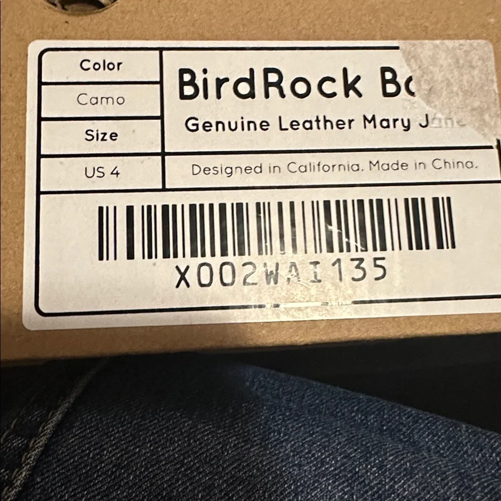 BirdRock Baby San Diego Genuine Leather Camouflage Moccasins Baby Size 4
